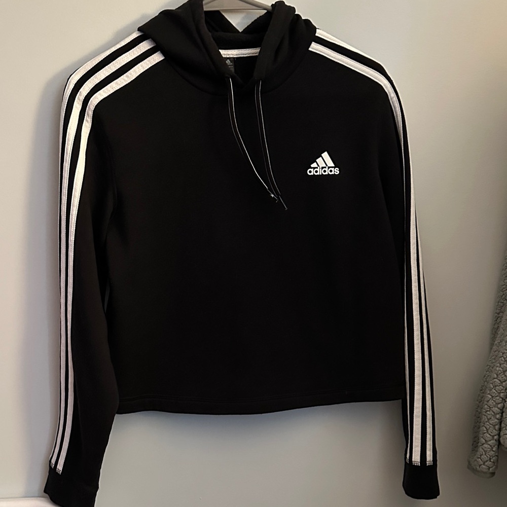Adidas Black Pullover with White Accents